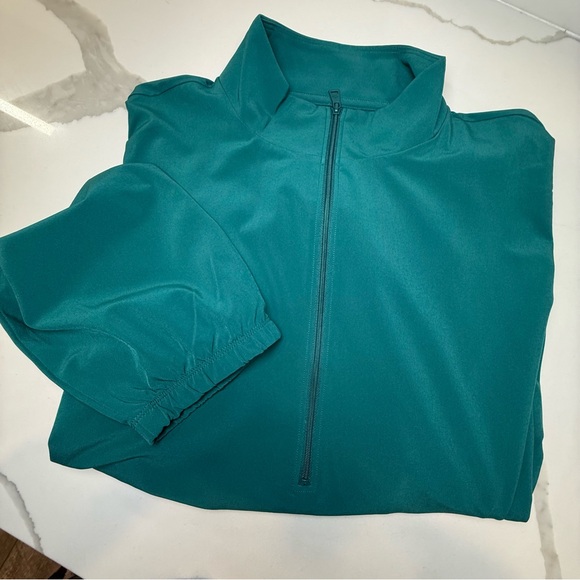 Beyond Yoga Jackets & Blazers - Beyond Yoga women's In stride half zip polyester pullover size medium teal -Flaw